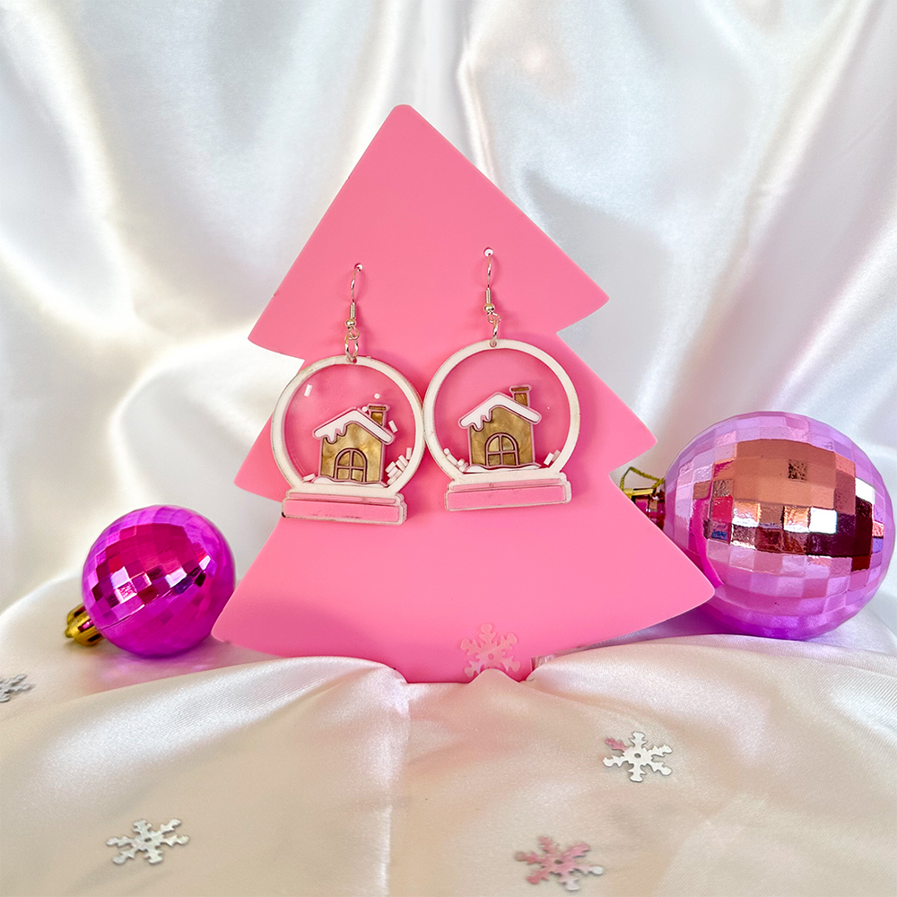 Christmas Snow Globe Earrings