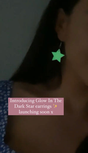 Glow In The Dark Star Earrings